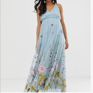 Asos Maternity Tulle Maxi Dress